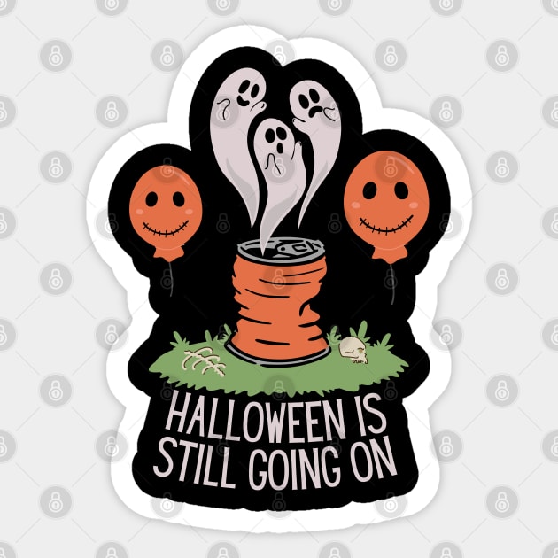 Halloween Is Still Going On Sticker by Hi Project